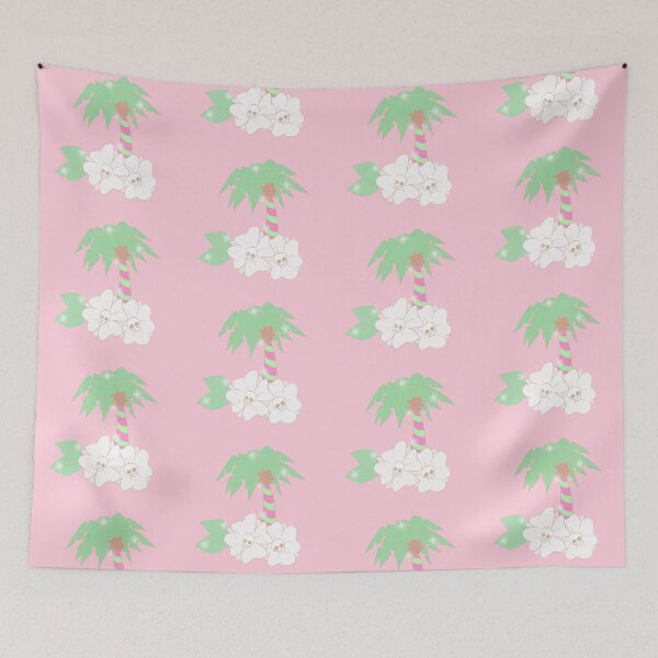 Item preview, Swirly Palm Trees ? (pink and green) designed and sold by gross-girl99.