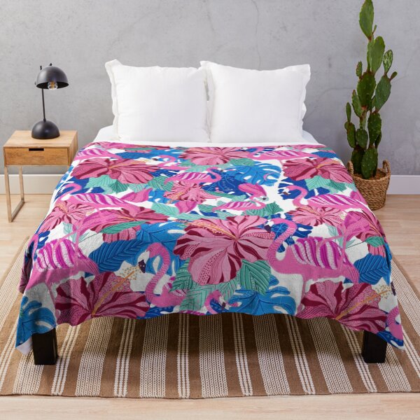 Item preview, Flamingo and hibiscus designed and sold by Cattigal.