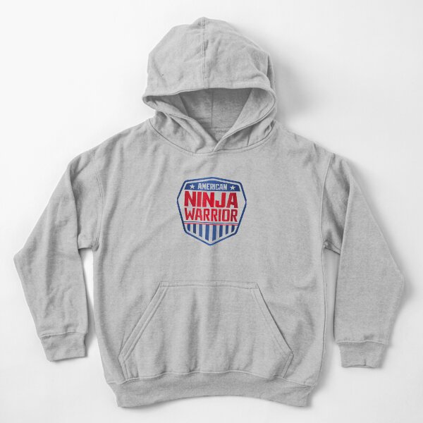 Official ANW Merch Machine Washable Perfect for Young ANW Fans American Ninja Warrior Kids Black Grey Hooded Sweatshirt