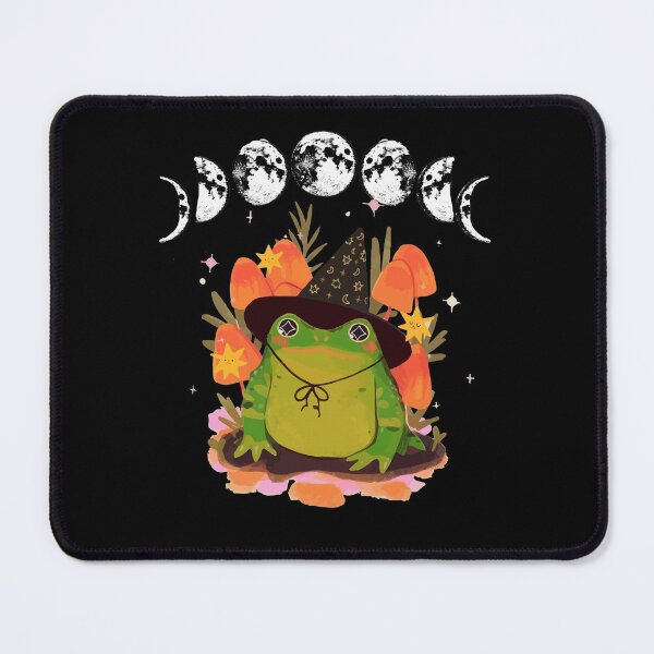 Item preview, Cottagecore Aesthetic Goblincore Frog Wizard on Mushroom designed and sold by Dressed For Duty.