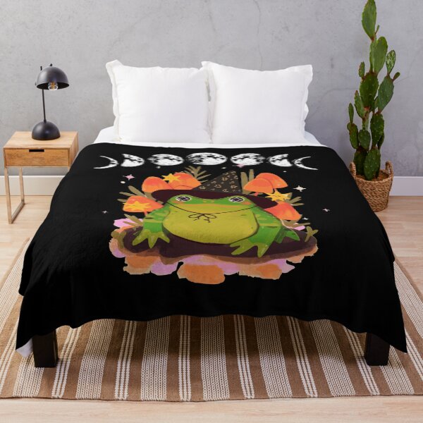 Item preview, Cottagecore Aesthetic Goblincore Frog Wizard on Mushroom designed and sold by Dressed For  Duty.