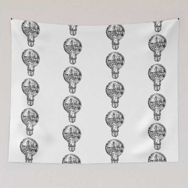 Item preview,  LightCity Black on White designed and sold by Nealoc.