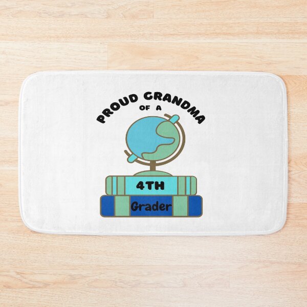 Item preview, proud grandma of a fourth grader, globe graphic designed and sold by Jessi-Sketches.