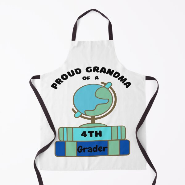 Item preview, proud grandma of a fourth grader, globe graphic designed and sold by Jessi-Sketches.