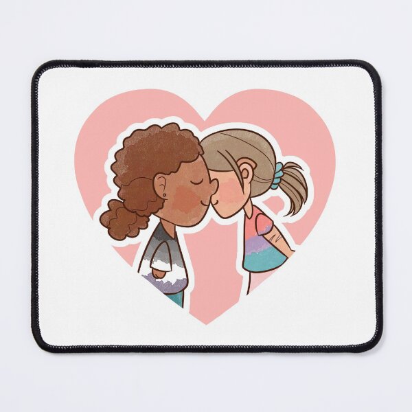 Item preview, Disabled Girls Kissing designed and sold by Optimist Jenna: Neurodivergent Designs.