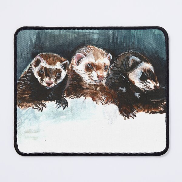 Item preview, Three Sleepy Ferrets designed and sold by belettelepink.