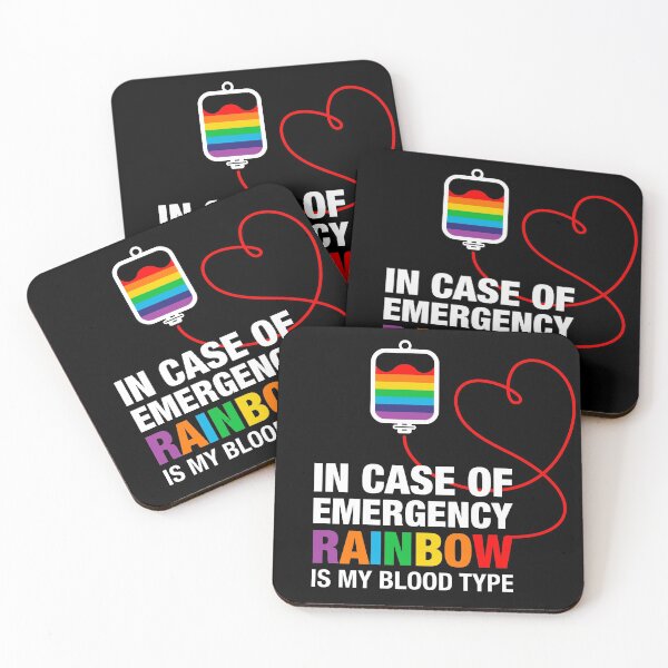 Item preview, Rainbow is my blood type -LGBTQ pride designed and sold by Designs Of all kinds.