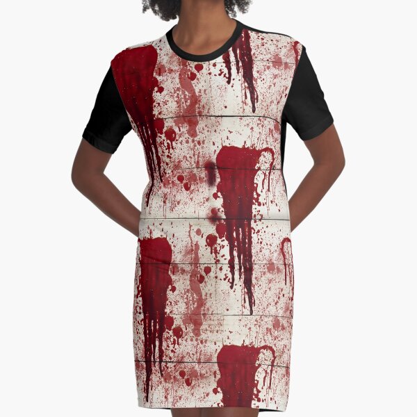  Womens Fake Blood Splatter Halloween Costume DIY Red