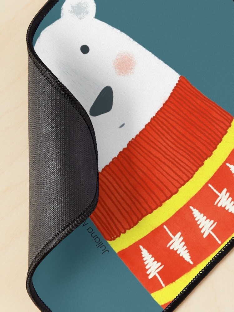 Alternate view of Polar Bear with Sweater Mouse Pad