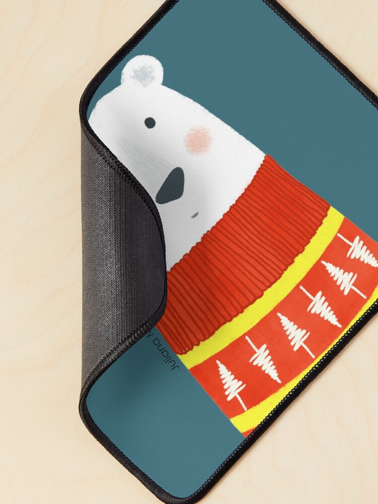 Alternate view of Polar Bear with Sweater Mouse Pad