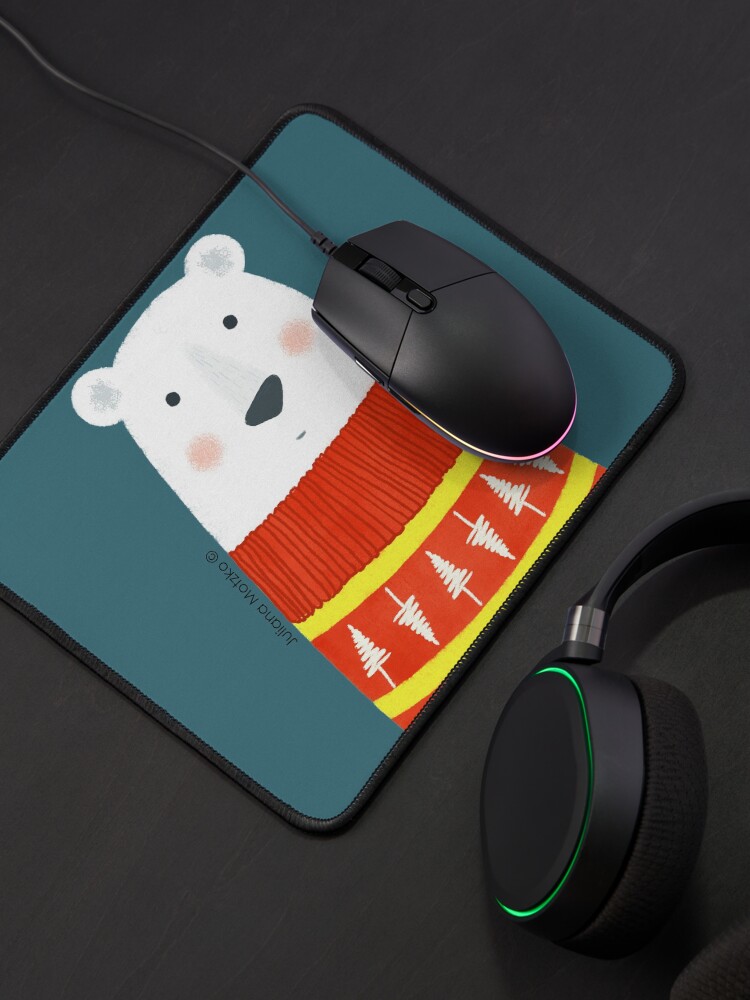 Alternate view of Polar Bear with Sweater Mouse Pad