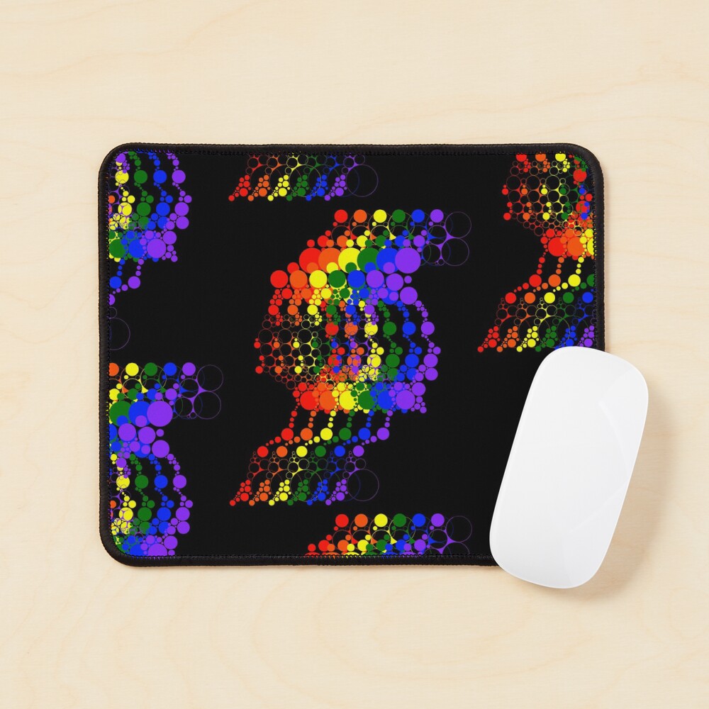 Rainbow Funk Bubble Circles Abstract Mouse Pad