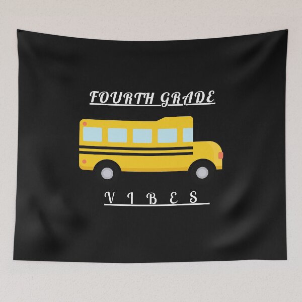 Item preview, Vibes of the Fourth Grade, Hello 4th Grade, Students First Day, Back To School, Bus Graphic Tee, Youth T-Shirt designed and sold by Artistpirate 10.