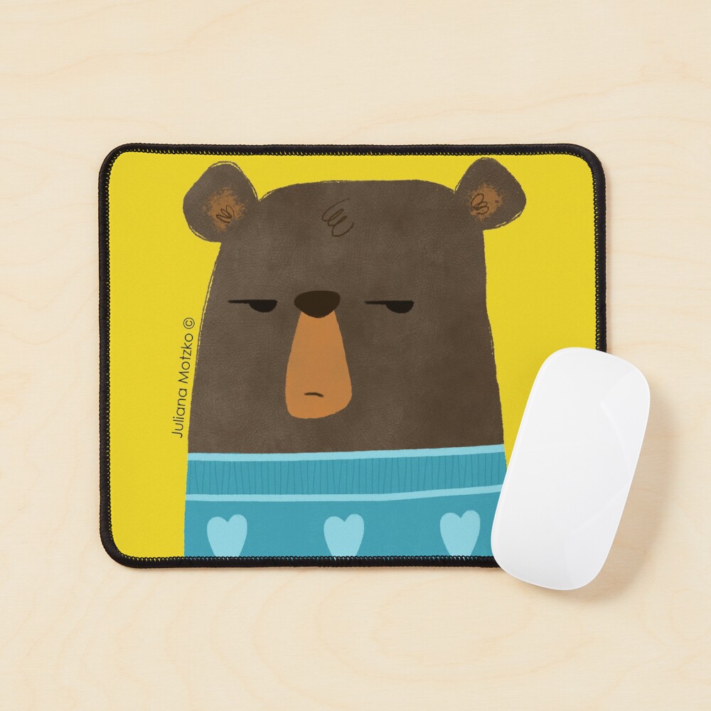 Skeptical Bear Mouse Pad