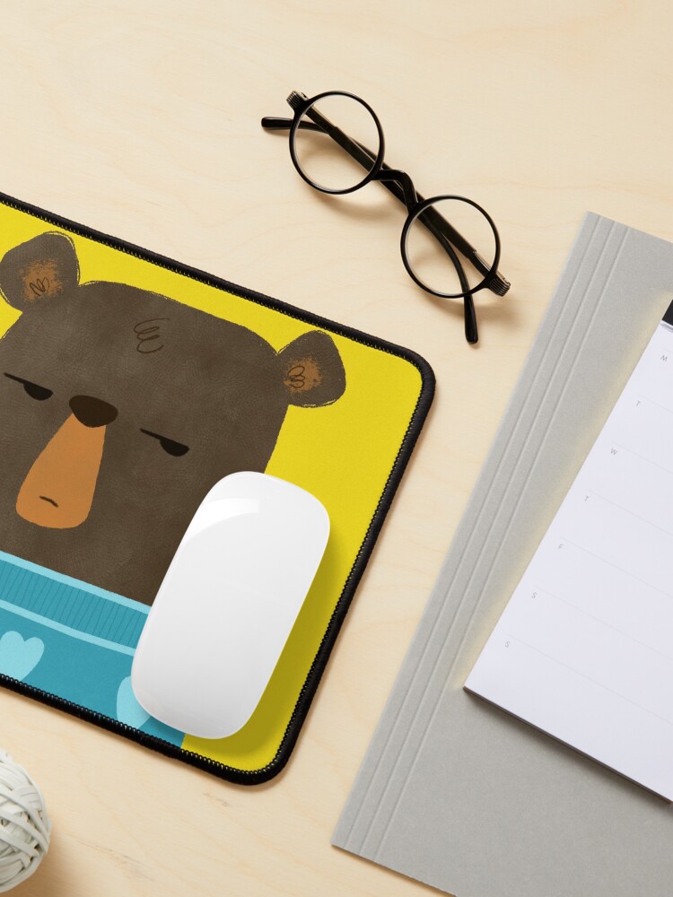 Alternate view of Skeptical Bear Mouse Pad