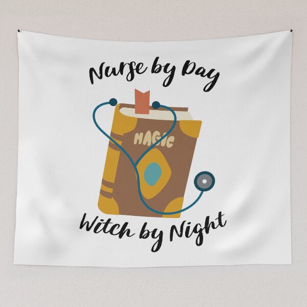 Item preview, Nurse by Day Witch by Night designed and sold by Gaalaxyz.