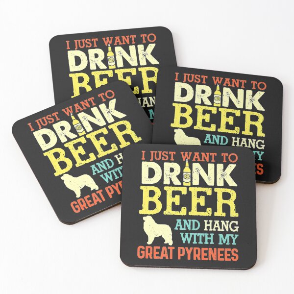 Item preview, I just want to drink beer and hang with my dog Premium designed and sold by JudithPre11.