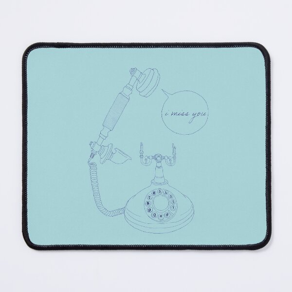 Item preview, I miss you antique phone ink drawing art designed and sold by Chee Sim.