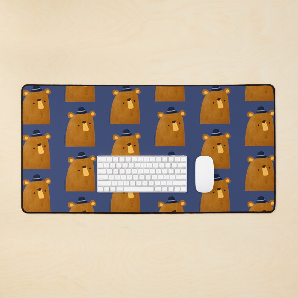Bear with Hat Mouse Pad