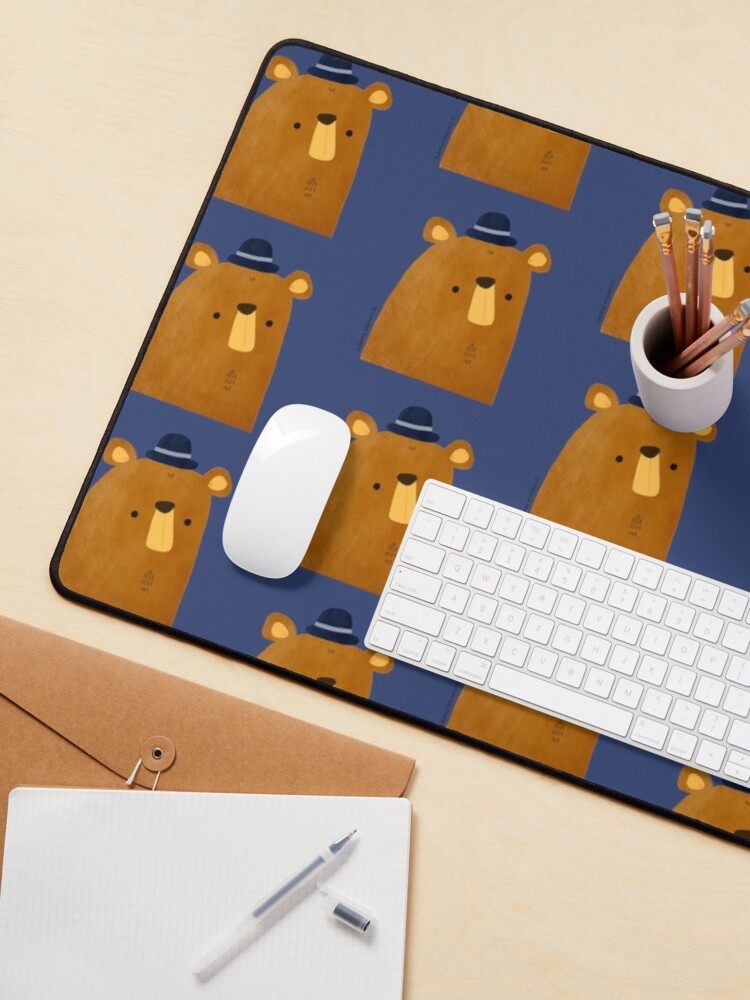 Alternate view of Bear with Hat Mouse Pad