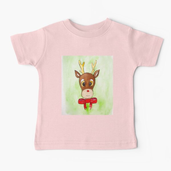 Christmas Unicorn Reindeer Baby Jersey Short Sleeve Tee Christmas Unicorn Reindeer Baby Jersey Short Sleeve Tee