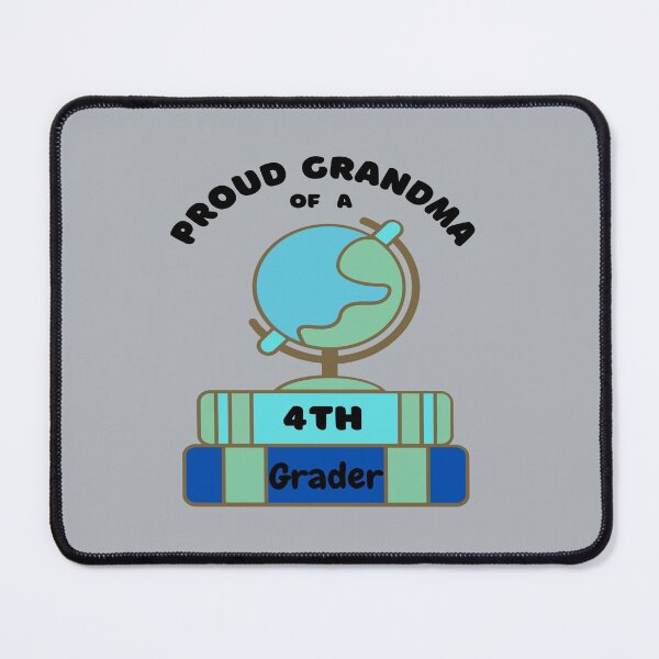Item preview, proud grandma of a fourth grader, globe graphic designed and sold by Jessi-Sketches.