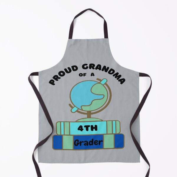 Item preview, proud grandma of a fourth grader, globe graphic designed and sold by Jessi-Sketches.