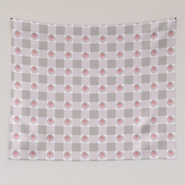Item preview, Pink and grey checkered rose gingham pattern designed and sold by Steph-draws.