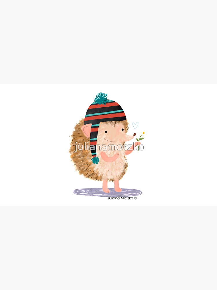 Hedgehog with flower by julianamotzko