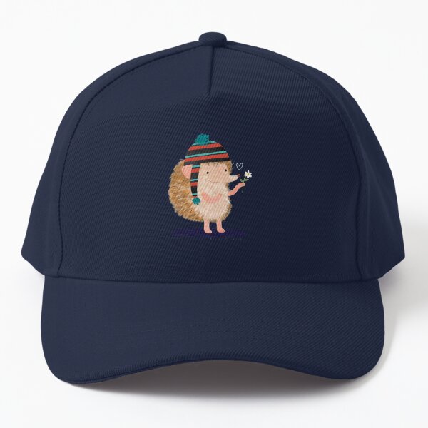Hedgehog with flower Baseball Cap