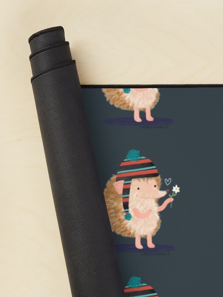 Alternate view of Hedgehog with flower Mouse Pad