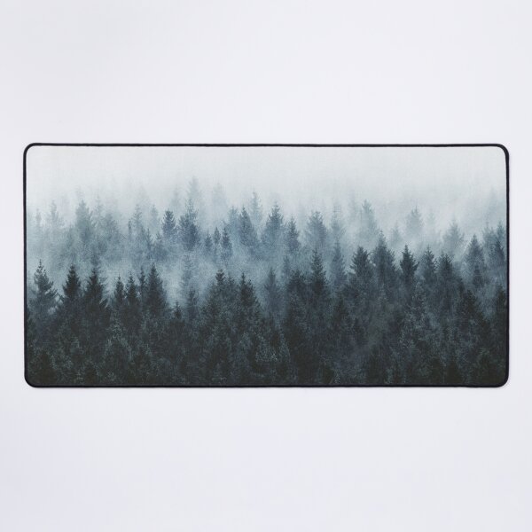 Artikel-Vorschau von High And Low // Dark Romantasy Moody Wilderness Dream Forest With Cascadia Trees Covered In Fog, designt und verkauft von Tordis Kayma.