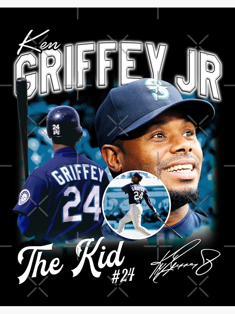 Ken Griffey Jr The Kid Baseball Vintage Signature Perfect Gift Poster for  Sale by georgiyigsub