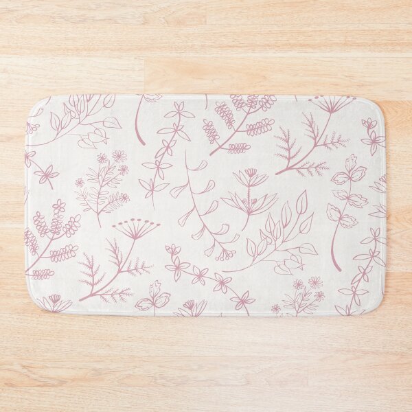 Item preview, Pink decorative twigs, flowers and leaves pattern designed and sold by Olga Lashko.