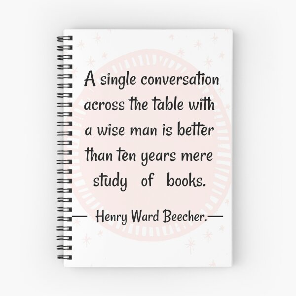 Item preview, Deep meaning quotes  | A single conversation across the table - Henry Ward   designed and sold by Quoteology101.