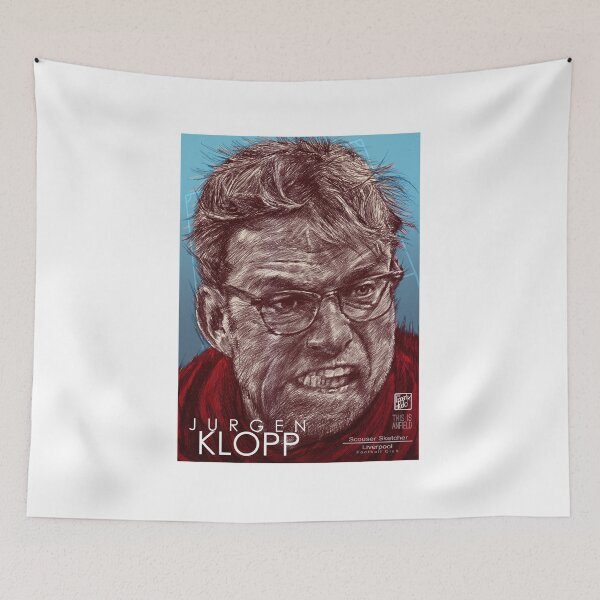 Item preview, Jurgen Klopp - Liverpool FC - Hand Drawn Portrait (KLOPP009) designed and sold by TheKopArtStudio.