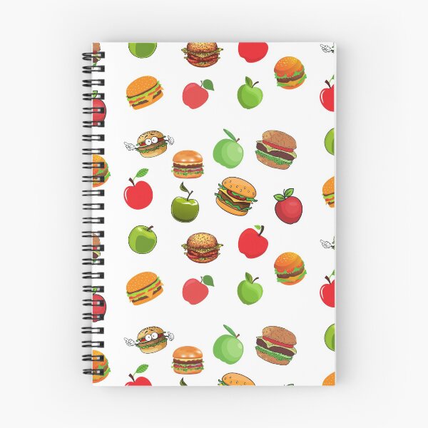 Item preview, Apple and burger pattern designed and sold by YuneDesigns.
