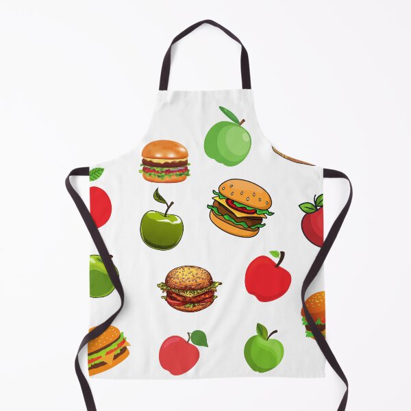Item preview, Apple and burger pattern designed and sold by YuneDesigns.