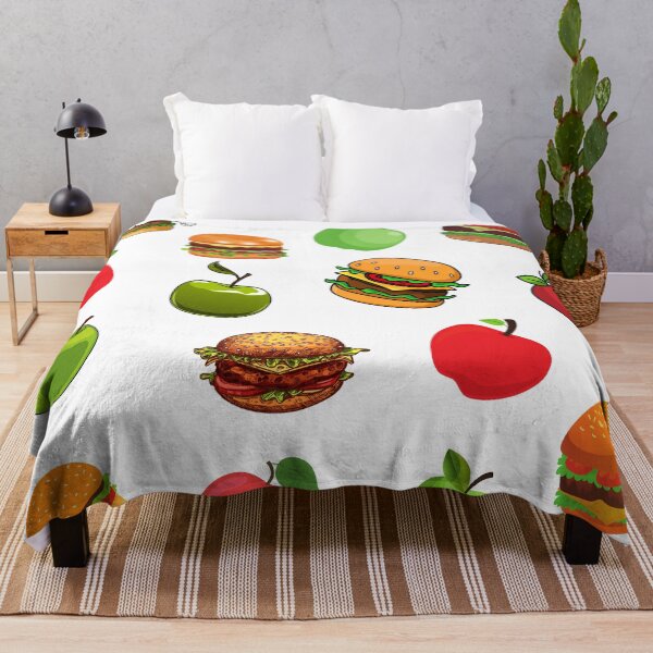 Item preview, Apple and burger pattern designed and sold by YuneDesigns.