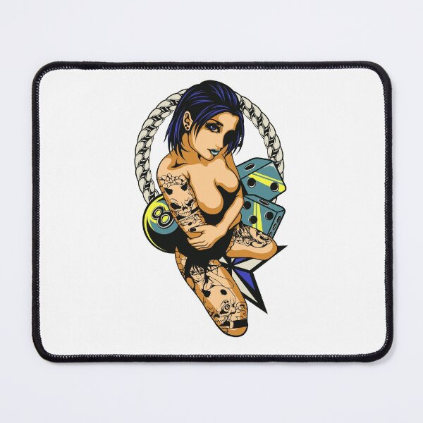 Item preview, 8 Ball Pool & Craps - Tattoo Girl Blue designed and sold by artorno.