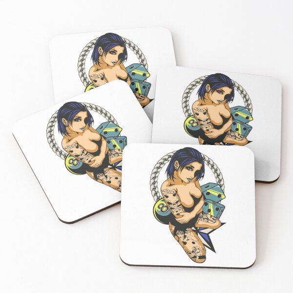 Item preview, 8 Ball Pool & Craps - Tattoo Girl Blue designed and sold by artorno.