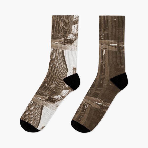 Item preview, Brooklyn Bridge, New York Streets, Streets, New York, Sepia designed and sold by Magic Love Art Print.