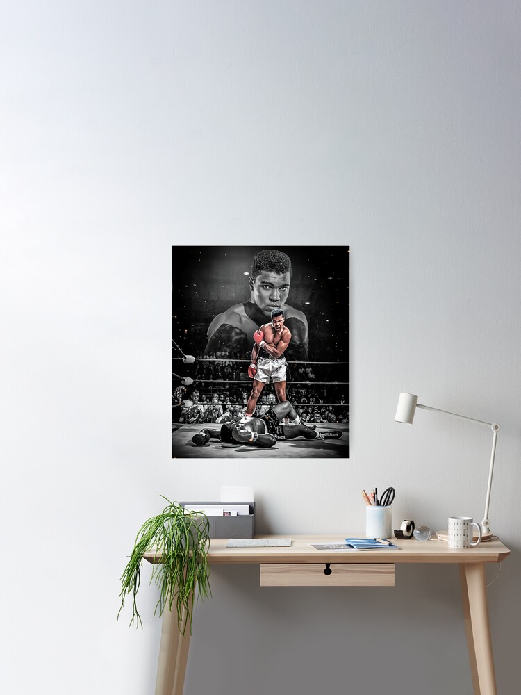 Housse d'ordinateur for Sale avec l'œuvre « Muhammad Ali boxe sous l'eau »  de l'artiste LindaLumsden