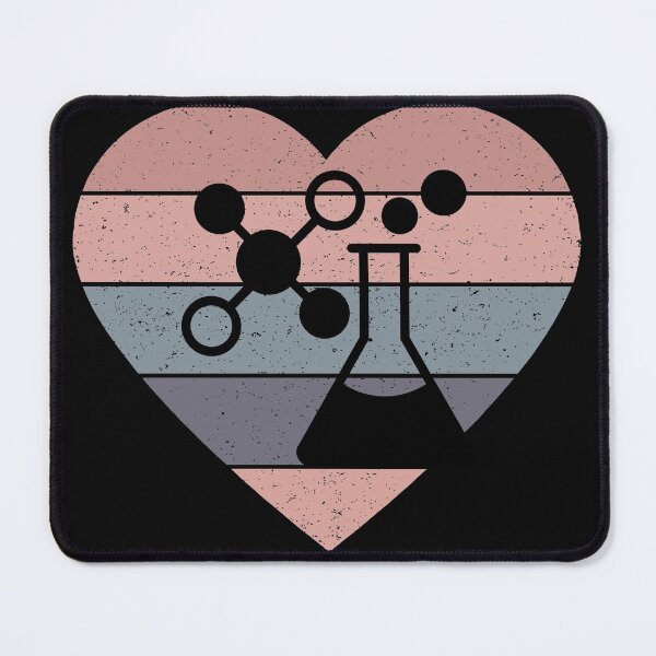Item preview, PINK HEART SHAPED RETRO TEXTURED SUNSET CHEMISTRY FLASK designed and sold by Hippiesole.
