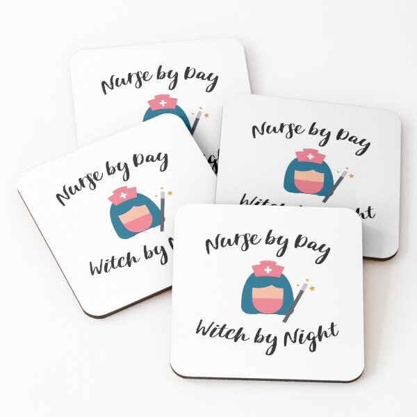 Item preview, Nurse by Day Witch by Night - Black And White designed and sold by Gaalaxyz.