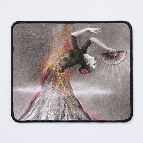 Item preview, Dancing volcano Flamenco dancer woman Surreal art designed and sold by edrawings38.