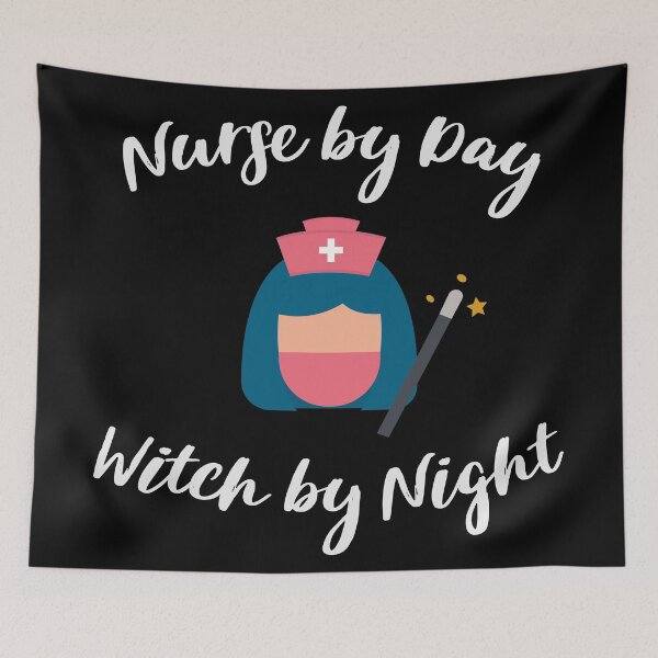 Item preview, Nurse by Day Witch by Night designed and sold by Gaalaxyz.