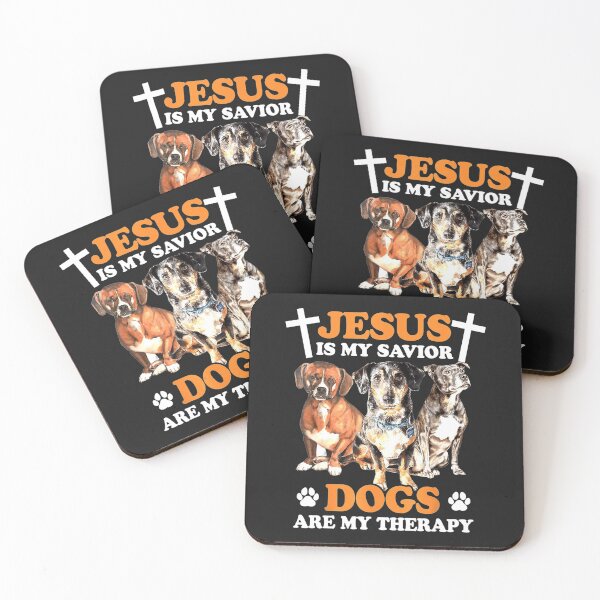 Item preview, Jesus Is My Savior Dogs Are My Therapy designed and sold by JudithPre11.