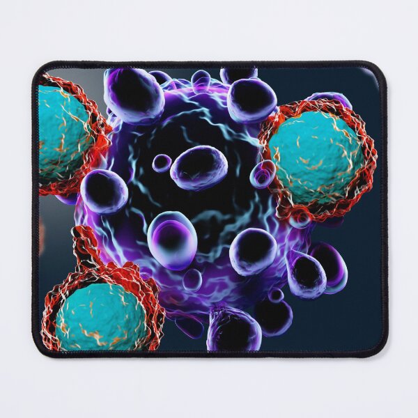 Item preview, T CELLS ATTACKING MICROSCOPIC VIEW PHOTO IMAGE MEDICAL LABORATORY SCIENTIST designed and sold by Hippiesole.