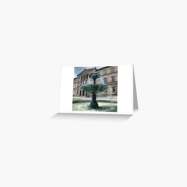 Neue Aula Fountain, Tübingen, Germany Greeting Card